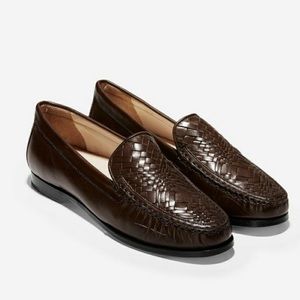 Cole Haan Women's Pinch Genevieve Weave Brown Woven Slip-On Loafer